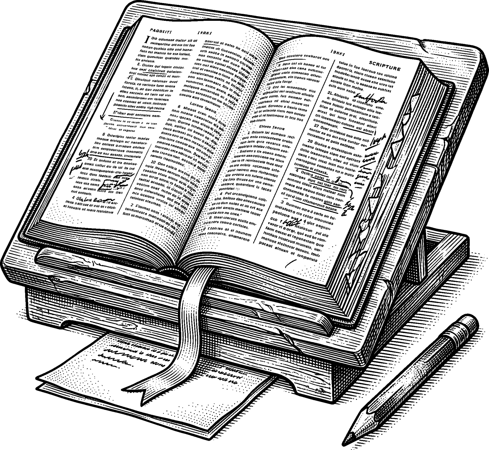 Hedcut illustration of Doctrine and Covenants 84 and Moroni 7 present the Spirit of Christ as a universal source of moral judgment, described as enabling people to recognize good and evil.