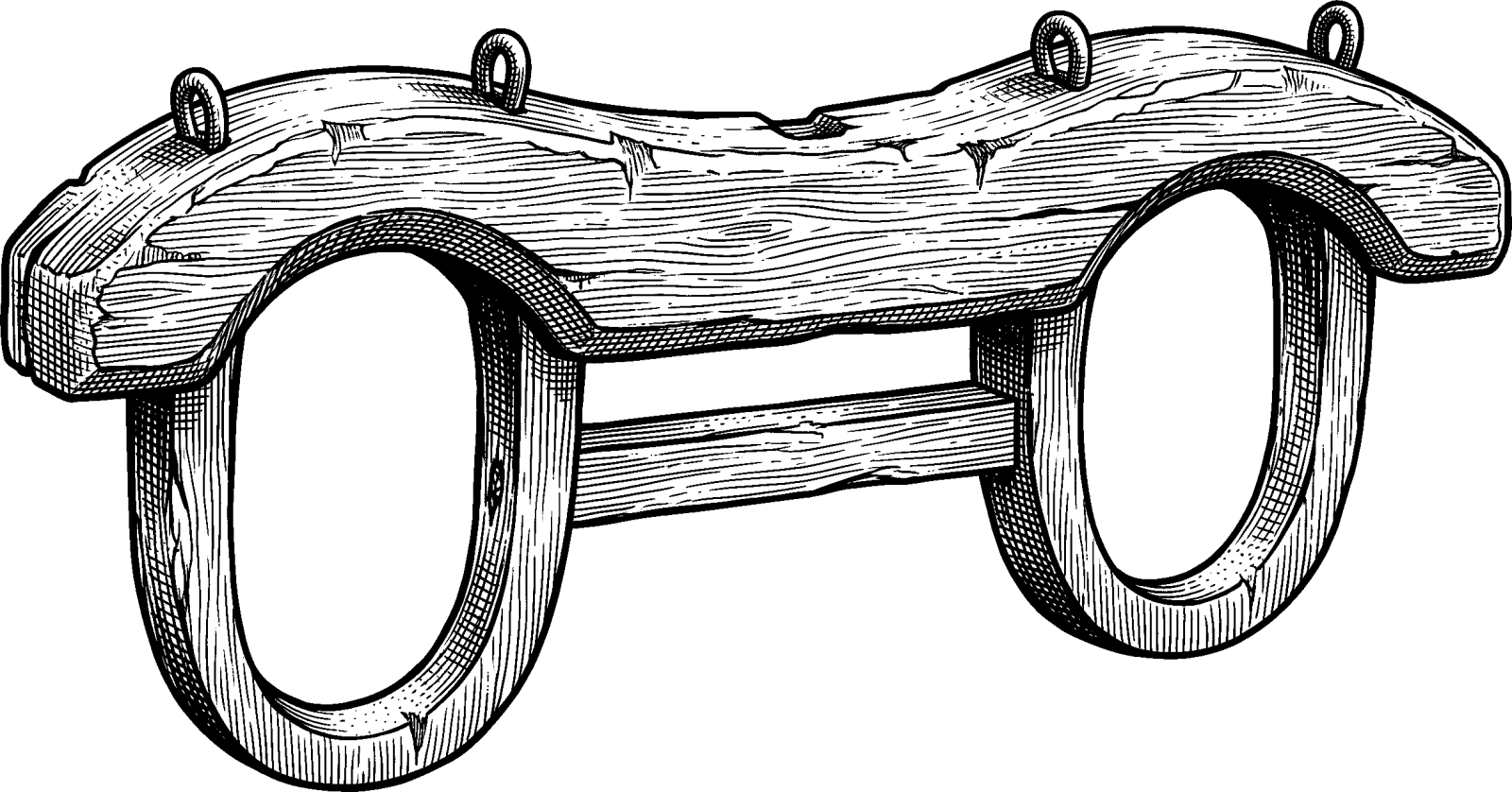 Hedcut illustration of In scripture, binding can be read as both restriction and relationship: the same linguistic mechanism can describe captivity alongside covenantal connection, depending on its context.