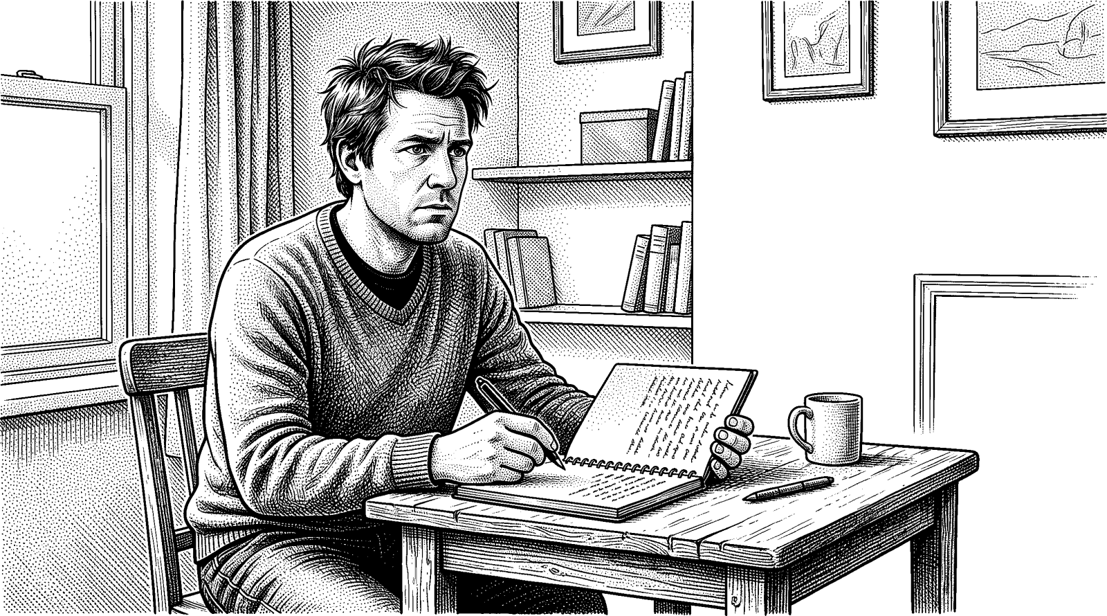 Hedcut illustration of The concept of conscience frames moral judgment as an inward power that precedes action and continues afterward, so that choosing against it strains a person’s inner unity.