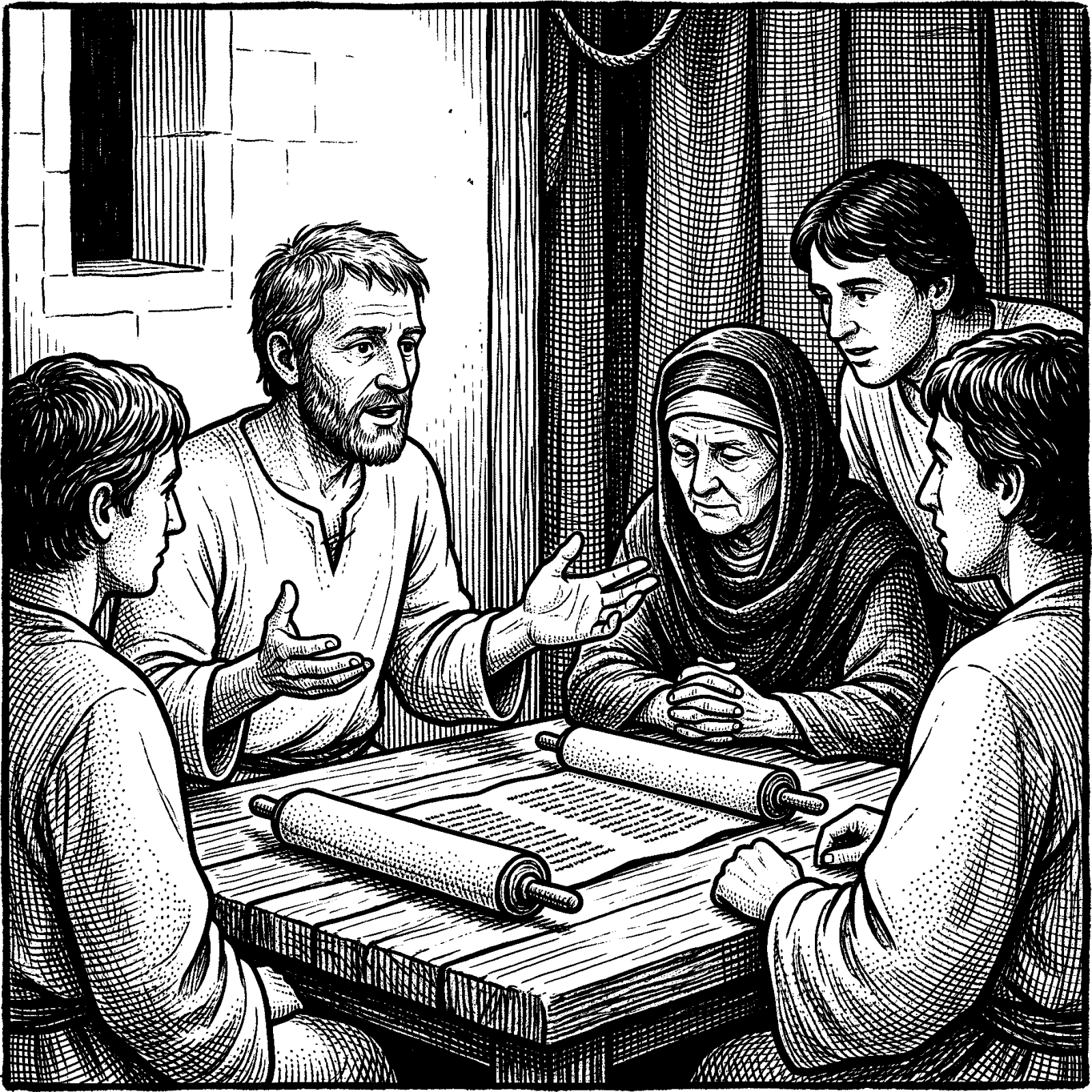 Hedcut illustration of In the tradition of scripture’s teachings, life in Christ is often described as relational and moral—an enabling capacity for response, growth, and change rather than a purely mechanical sign.