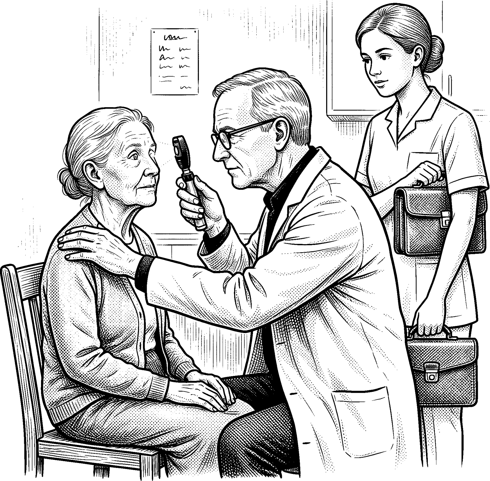 Hedcut illustration of In this tradition, Christ’s healing is described as restoring the “image of God” where it is marred; modern interventions are understood as continuing care that brings bodies back toward wholeness.
