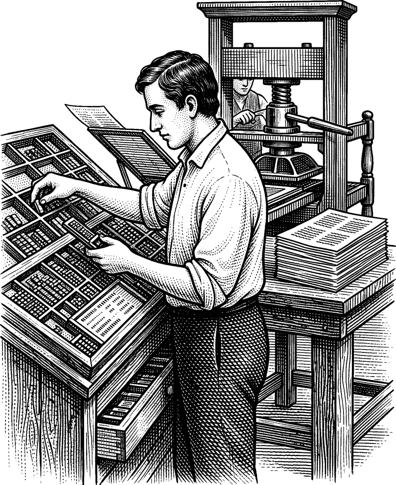 Hedcut illustration of The early Church’s substitution practice in the Doctrine and Covenants used unfamiliar names in published text, reflecting a historical strategy of protecting participants while revelations moved toward wider circulation.