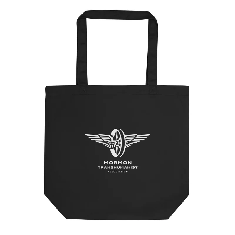 Eco Tote Bag in Black with White logo