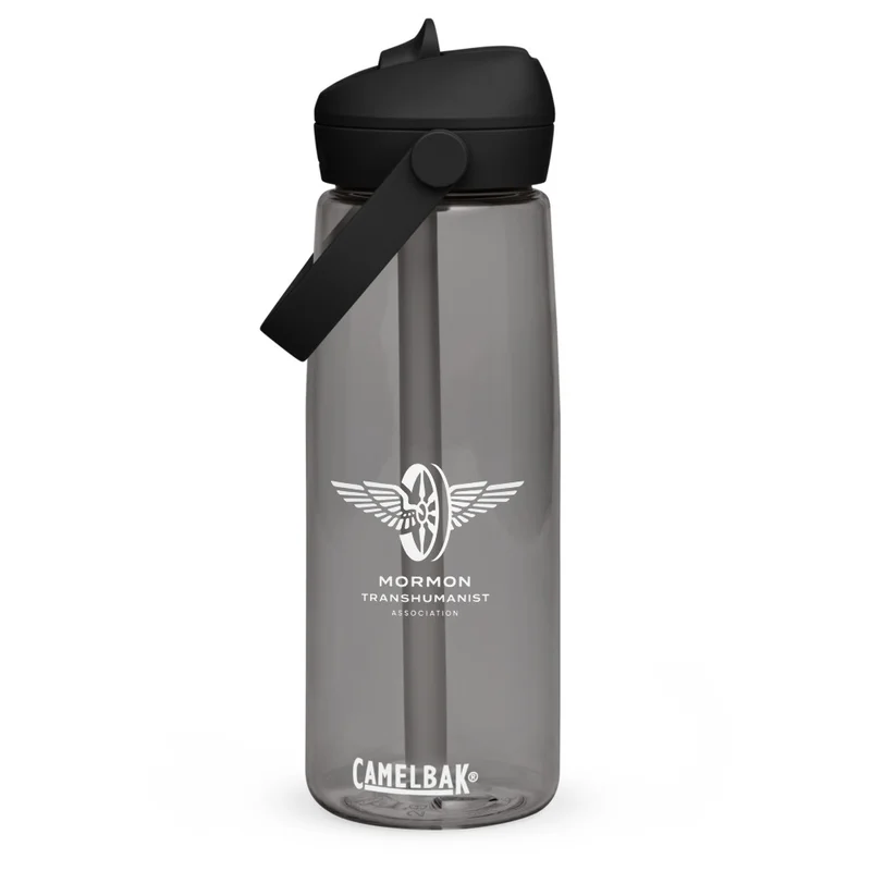 CamelBak Thrive Flip Straw Water Bottle in Charcoal with White logo