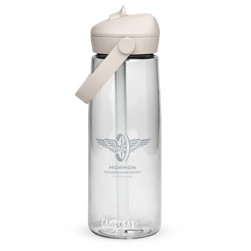 CamelBak Thrive Flip Straw Water Bottle in Clear with Grey logo