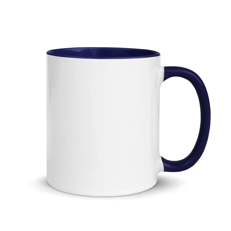 Color Inside Mug in Dark Blue with White logo