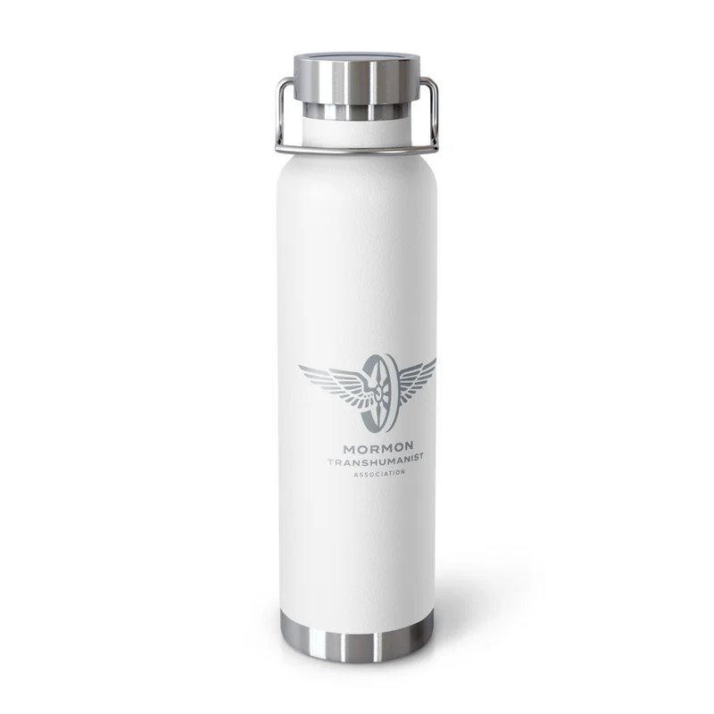 Copper Vacuum Insulated Bottle in White with Grey logo