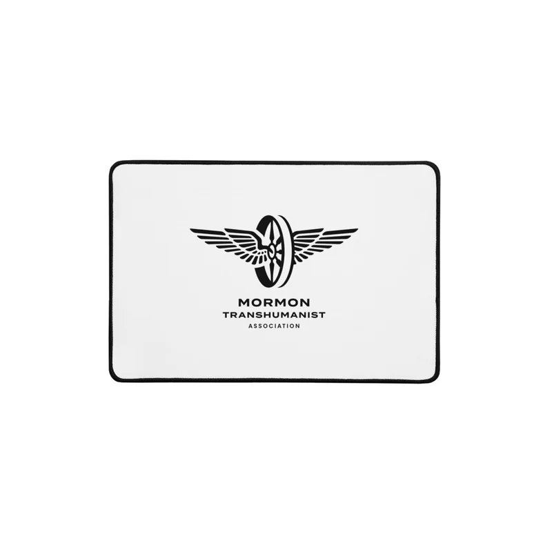 Desk Mat in Black with Black logo