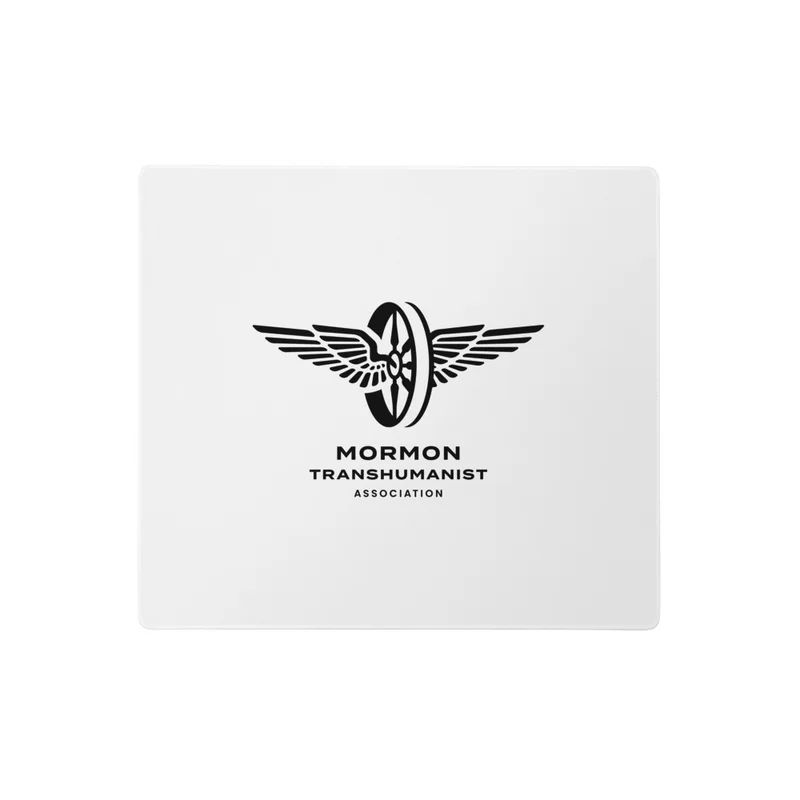 Gaming Mouse Pad in White with Black logo