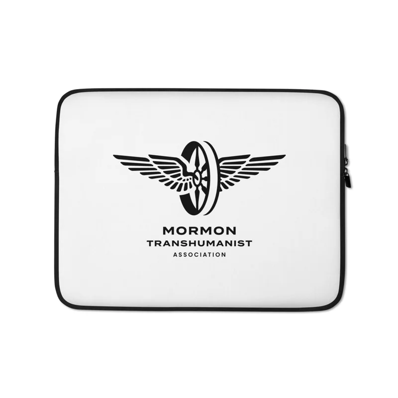 Laptop Sleeve in White with Black logo