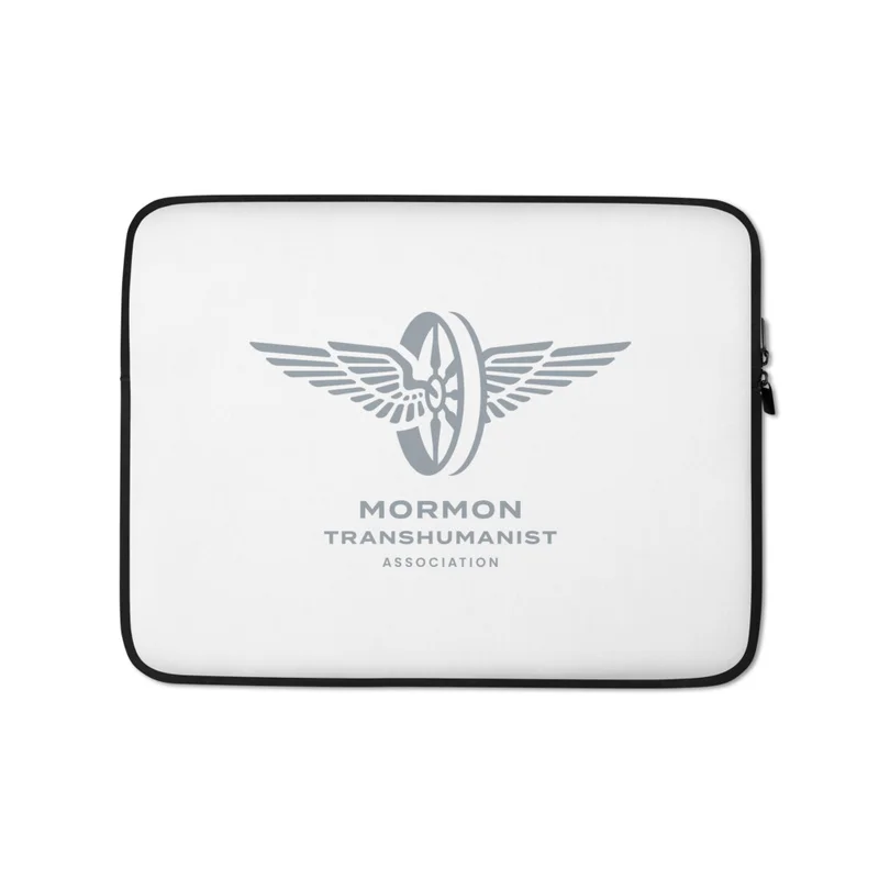 Laptop Sleeve in White with Grey logo