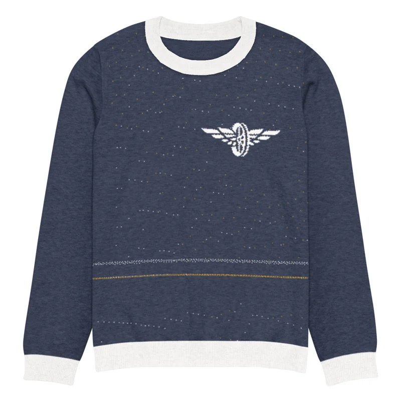 Unisex Classic Fit Knitted Crew Neck Sweater 3XS front view
