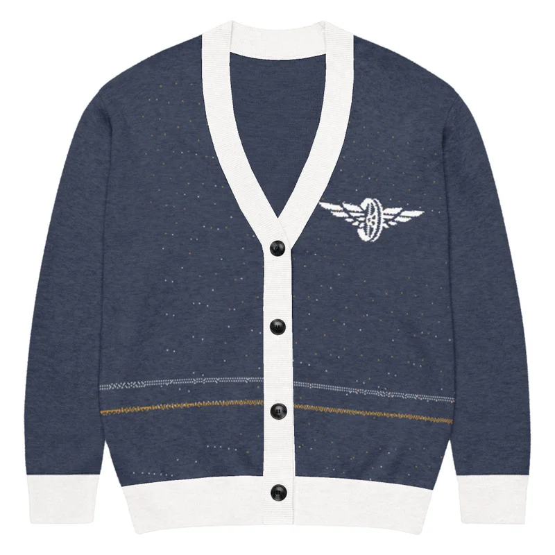 Unisex Knitted Cardigan 2XS front view