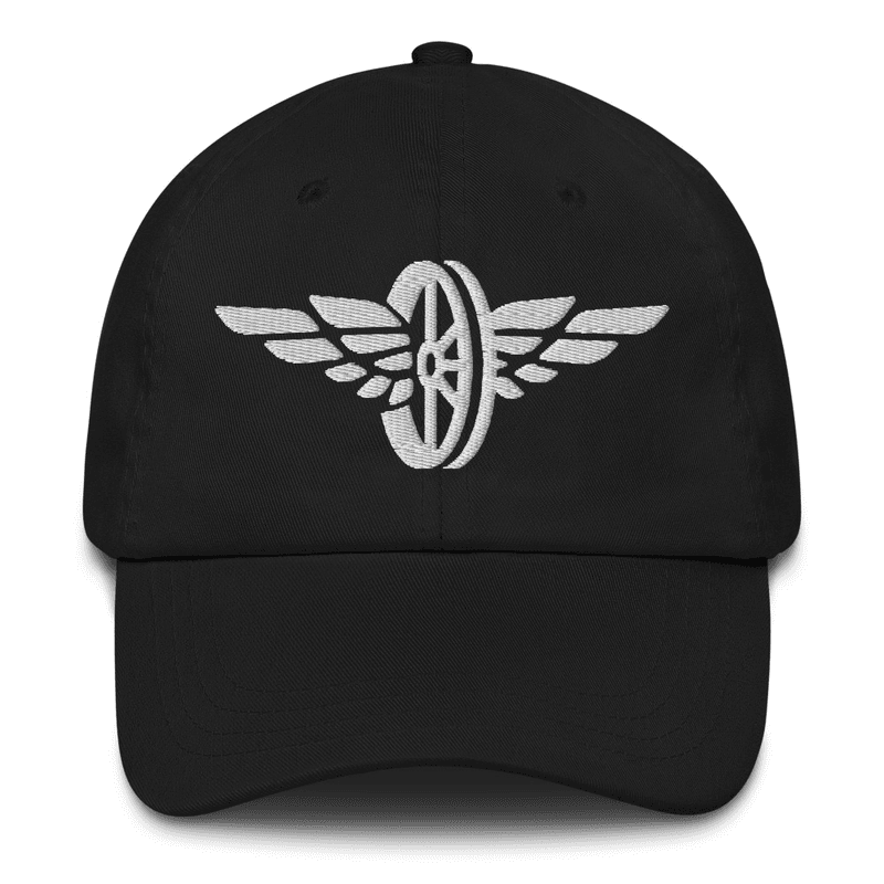 White Wings Dad Hat - Black