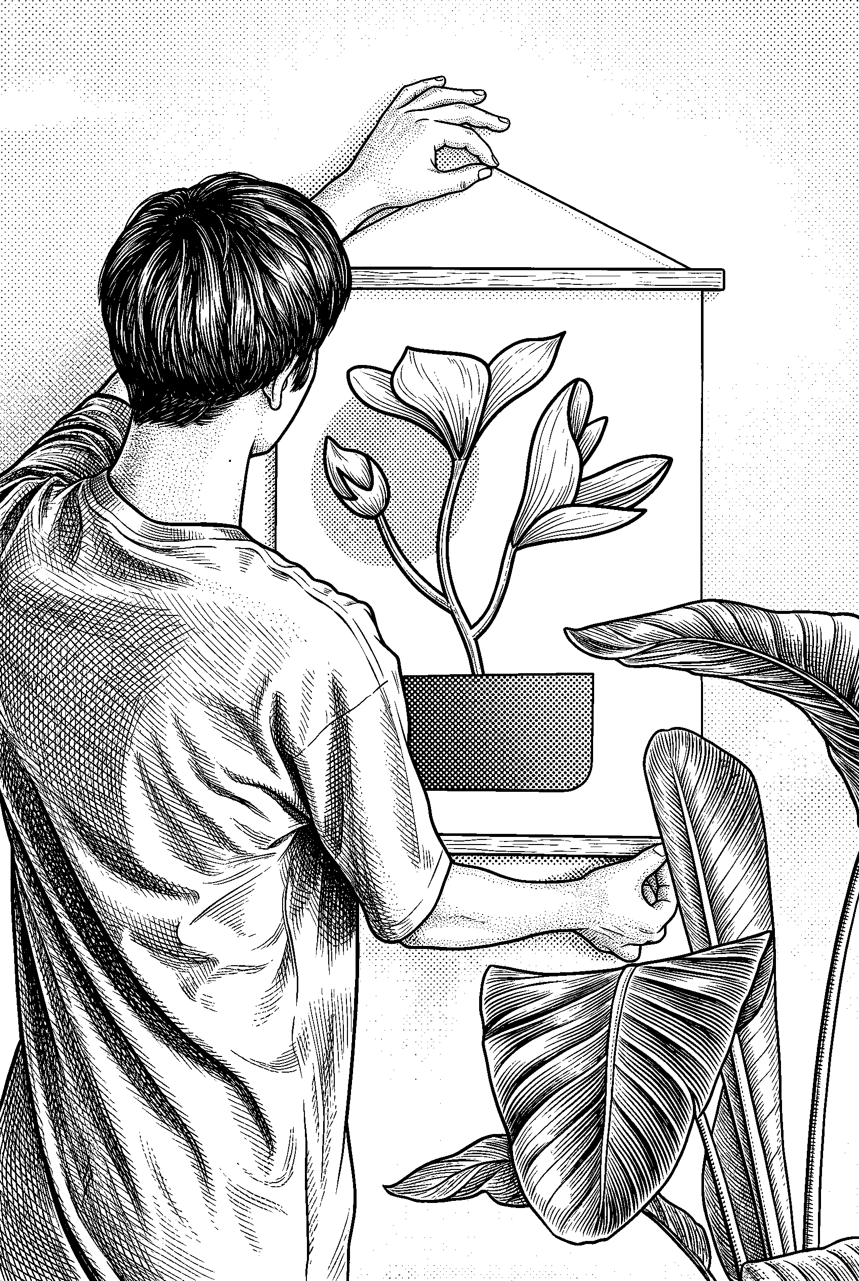 Poster with hanger